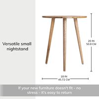 Table basse triangulaire en bois Bond, design exclusif, moderne, écologique, petite, pour chambre à coucher, salon, bureau