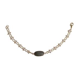 Pulsera de cristal natural con incrustaciones de perlas chapadas en oro para mujer, joyería 2022 - Product Image 2