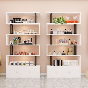 Hot bán vẻ đẹp tóc Salon cửa hàng Rack hiển thị gỗ lưu trữ tủ kệ sách - Product Image 2