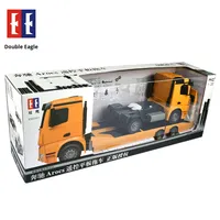 Double Eagle E562 Camion de transport électrique télécommandé 30m, remorque plateau, prêt à l'emploi intérieur-extérieur pour garçons
