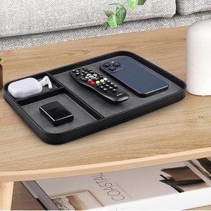 Cross-border leather bedside <b>table</b> storage tray, European minimalist desktop organizing tray for mobile phones, watches and - Product Image 2