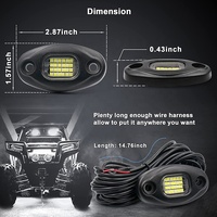 LLevo Ip68 Blanco Puro 24W Led Rock Light 12V Led Rock Light Pod