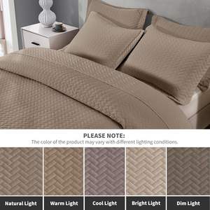 Tela acolchada ultrasónica 100% poliéster Patrón de edredón acolchado ultrasónico como relleno de boceto Interior de doble cara - Product Image 4