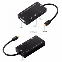 Adaptador Mini DP a VGA/Audio/HDMI/DVI 4 en 1, Mini DP a HDMI DVI VGA Audio