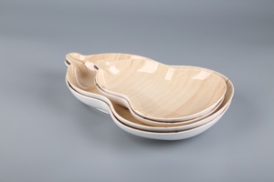 Plateau de service en mélamine imitation bois, incassable, pour fruits et collations, idéal pour la maison et les fêtes (sans dropshipping) - Product Image 4