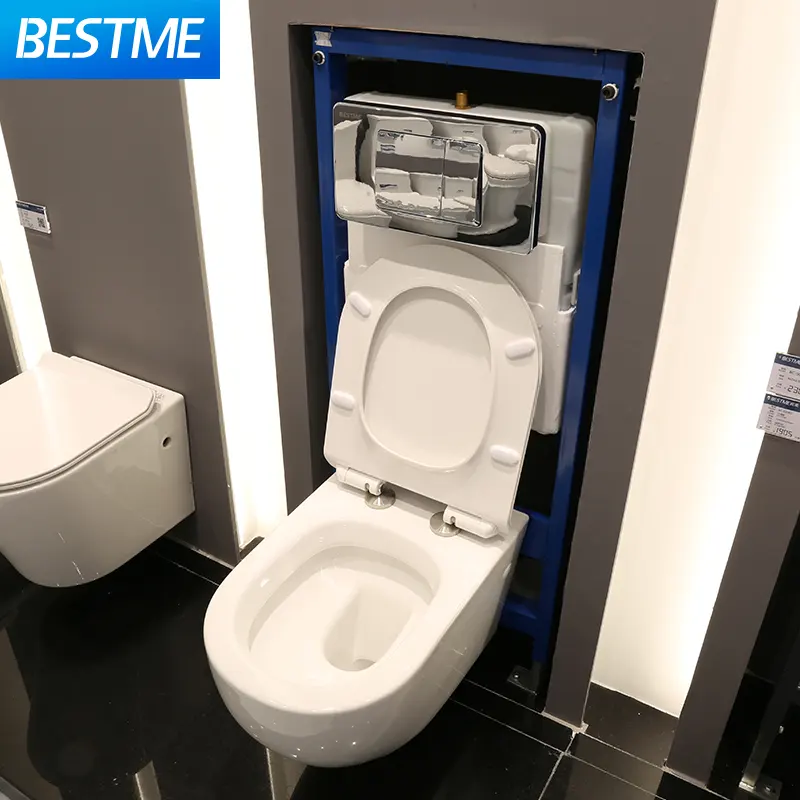 Cina OEM di buona qualità wc ceramica bianco UF copertura ambientale funzione di risparmio idrico toilette in ceramica comode wc