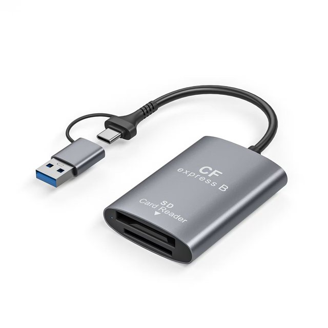 USB 3.0 Type C 10Gbps Card Reader with Cable Compatible with CFexpress Type A/ CFexpress Type B & SD Memory Cards