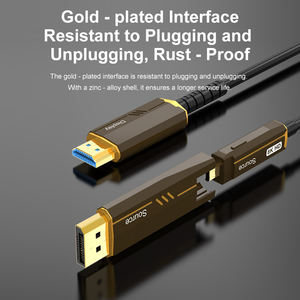 Gold Threaded A326 DP para HDMI Adaptador <span class=keywords><strong>de</strong></span> cable <span class=keywords><strong>de</strong></span> <span class=keywords><strong>fibra</strong></span> óptica Chaqueta <span class=keywords><strong>de</strong></span> PVC 8K HDTV Computadora DP Conducto <span class=keywords><strong>DE</strong></span> LA - Product Image 5