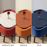 Table à manger ronde en marbre, simple, élégante et moderne, très vendue en Europe et en Amérique, pour la maison et l'hôtellerie, deux modèles, plusieurs couleurs