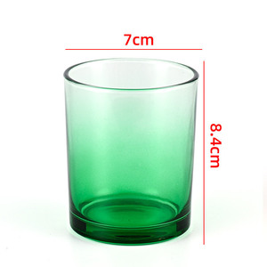 Bocaux à bougies en verre transparents, ronds, gaufrés, avec couvercle métallique coloré à vis - Product Image 4