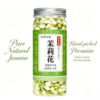 Thé au jasmin pur de qualité supérieure 35g Thé au jasmin entier séché en vrac Non-OGM Sans sucre ajouté Thé aux herbes naturelles pour la détox, boîte cadeau