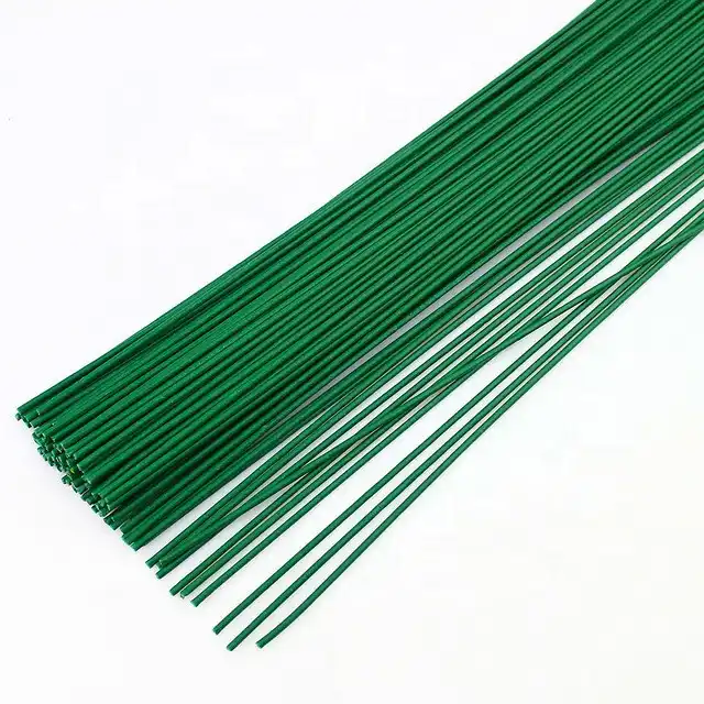 26 gauge floral wire green printed