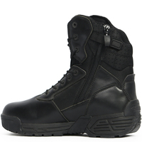 Bottes de randonnée légères pour hommes, bottes d'entraînement à fermeture éclair latérale haute, chaussures tactiques antidérapantes résistantes à l'usure