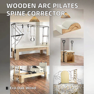 <span class=keywords><strong>Correcteur</strong></span> de colonne vertébrale en bois de chêne pour le Pilates, correction de la scoliose, soulagement lombaire, outil de yoga - Product Image 3