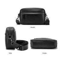Custom Logo Vintage Hoge Kwaliteit Pvc Lederen Enkele Verstelbare Band Crossbody Schoudertas Voor Mannen Mode Stijl Design