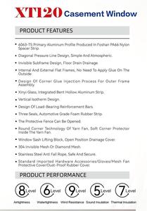 Bền chứng nhận cách âm nhiệt phá vỡ nhôm đôi kính cửa sổ cho nhà khách sạn biệt thự phòng khách - Product Image 3