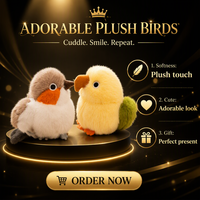 Porte-clés en peluche série Palm for Bird, adorable oiseau en peluche, mini-breloque douce en coton PP et polyester brodé, cadeau anti-stress