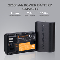 K&F Concept Cocok untuk Canon EOS R5, EOS R6, 2-Pack 2250mAh LP-E6NH Baterai Kamera Isi Ulang Baterai Kamera Digital Canon