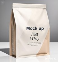 Livraison Rapide 1kg 10kg Sachet Vide Réutilisable VMPET Fond Plat Scellé sur 8 Côtés pour Poudre de Protéine de Lactosérum avec Fermeture Ziplock et Doublure en Aluminium
