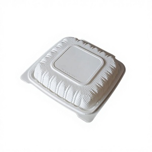 Scatola per snack da asporto monouso a tre scomparti da 8 pollici, ecologica ML-83, capacità 1-2L, confezione da 150 pezzi - Product Image 1