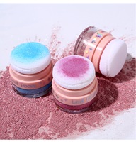 Haute brillance visage corps éclaircissant Pat poudre Blush miroitant végétalien étanche tonifiant surligneur poudre libre bouffée paillettes maquillage