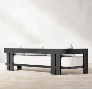 सबसे अच्छा आधुनिक आउटडोर फर्नीचर सेट मौसम प्रतिरोधी एल्यूमीनियम धातु उद्यान लाउंज सोफे विला छत आंगन अपार्टमेंट के लिए - Product Image 5