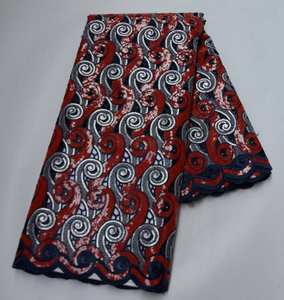 Encaje de organza de alta calidad, elegante, bonito, doble, AG9184 - Product Image 5