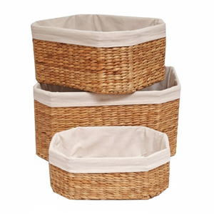 ตะกร้าสานจากผักตบชวา ราคาประหยัด เป็นมิตรกับสิ่งแวดล้อม พร้อมหูหิ้วสะดวกสบาย ดีไซน์วินเทจอเนกประสงค์ - Product Image 1