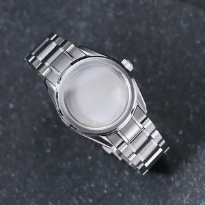 Boîtier de montre personnalisé en acier inoxydable 38 mm 9015, résistance à l'eau 100 m, verre saphir, compatible avec un cadran de 28,5 mm, adapté au mouvement NH35 - Product Image 2