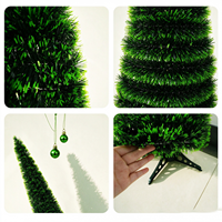 Sapin de Noël artificiel de 150 cm en PE et PVC, vert, pour décoration intérieure de Noël