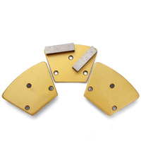 Bloc de disque de meulage de sol trapézoïdal à 30 grains Tampon de polissage Plaque de meulage diamantée pour béton de terrazzo avec 2 segments