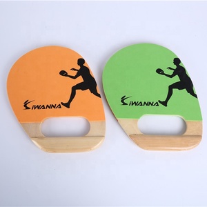 Ensemble de raquettes de <span class=keywords><strong>badminton</strong></span> (ping-pong + <span class=keywords><strong>badminton</strong></span>) pour l'extérieur, le camping, le sport en salle, EVA PAD, bois naturel, poignée ergonomique - Product Image 3