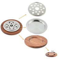 Dispensador de Agua Transparente de Gran Capacidad con Base de Madera para Fiestas, Cafeterías y Autoservicio
