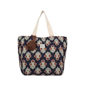 Sac à main en coton à imprimé floral, grande capacité, impression recto-verso, avec poignée en corde de coton - Product Image 5