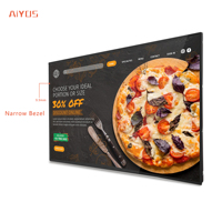 32 "43" 50 "55" pulgadas montado en la pared tablero de menú inteligente pantalla táctil LCD TV publicidad pantalla para restaurante