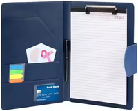 Porte-documents professionnel A5 A6 avec anneaux, en cuir, avec pochettes, classeurs métalliques, poche pratique, sac pour documents, V-ding