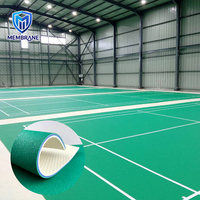 Suelo Deportivo de PVC de Segunda Generación con Superficie de Arena Gruesa, Superficie de Arena Cristalina para Interiores, Cancha Deportiva Multiusos para Bádminton, Gimnasio