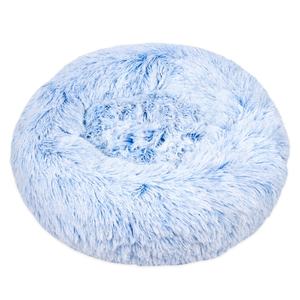 Taklit kürk rahat yıkanabilir yumuşak Donut evcil hayvan kedi köpek yatağı sıcak yuvarlak özelleştirilmiş sakinleştirici kabarık peluş noel miyav - Product Image 4