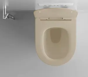 CaCa Wholesale Ceramic Wc Yellow Color Rimless Wall Hung Toilet With Bathroom Wallhung Toilet Bowl