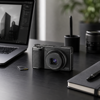 Fotocamera Digitale Compatta Usata GR III ad Alta Risoluzione per Fotografia di Strada, Attrezzatura con Obiettivo Fisso, Videocamera Portatile per Professionisti