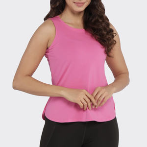 Camiseta sin Mangas para Mujer, Ligera, de Algodón y Elastano, Transpirable, Ajustada, para Uso Diario, Ropa de Moda, Suministro al por Mayor - Product Image 3