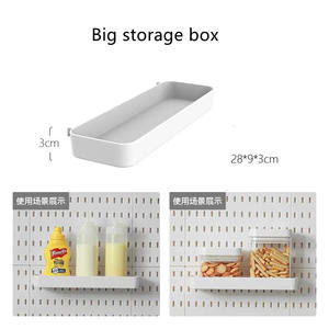 Vente en gros de kits de panneaux perforés en plastique bon marché organisateurs de panneaux perforés muraux Panneau perforé en plastique sans poinçonnage et accessoires - Product Image 6