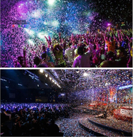 Machine Canon à Confettis 8/15 m, Machine à Papier Arc-en-ciel pour Effet Cyclone, Lanceur Souffleur de Couleur de Papier, Machine à Jet de CO2