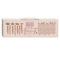 Ensemble de pinceaux de maquillage Dazzling Deluxe Diamond Pro Collection Premium de 26 pièces Pinceaux de maquillage en strass étincelants