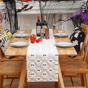 Nuevo hogar restaurante suministro directo <span class=keywords><strong>mantel</strong></span> fantasma de Ojos Negros <span class=keywords><strong>acolchado</strong></span> bordado de dos colores Bandera de <span class=keywords><strong>mesa</strong></span> estéreo impresión Simple <span class=keywords><strong>para</strong></span> - Product Image 1