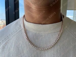 40 Carat Moissanite <b>Diamond</b> Tennis <b>Necklace</b> for Women's Luxury Solid White 925 <b>Silver</b> Trendy Link Chain IGI Certified Daily Wear - Product Image 2