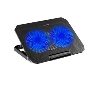 Laptop <b>Cooling</b> <b>Pad</b> Dual Fans Blue Led 15.6 Inch Adjustable Stand With 2 Usb Ports - Product Image 4