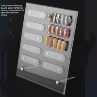Support d'affichage transparent en acrylique pour nail art avec fixation magnétique pour capsules d'ongles et présentoir de couleurs de vernis gel