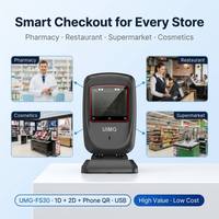 Scanner omnidirectionnel abordable FS30 IP52 1D 2D USB pour les magasins de vêtements et les paiements mobiles