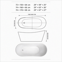 Baignoire autoportante ovale rouge bordeaux avec intérieur blanc, baignoire profonde pour trempage, couleurs personnalisées en gros, 150cm 160cm 170cm